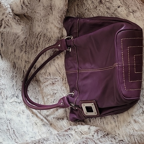 Tignanello purple shoulder handbag - Picture 9 of 9